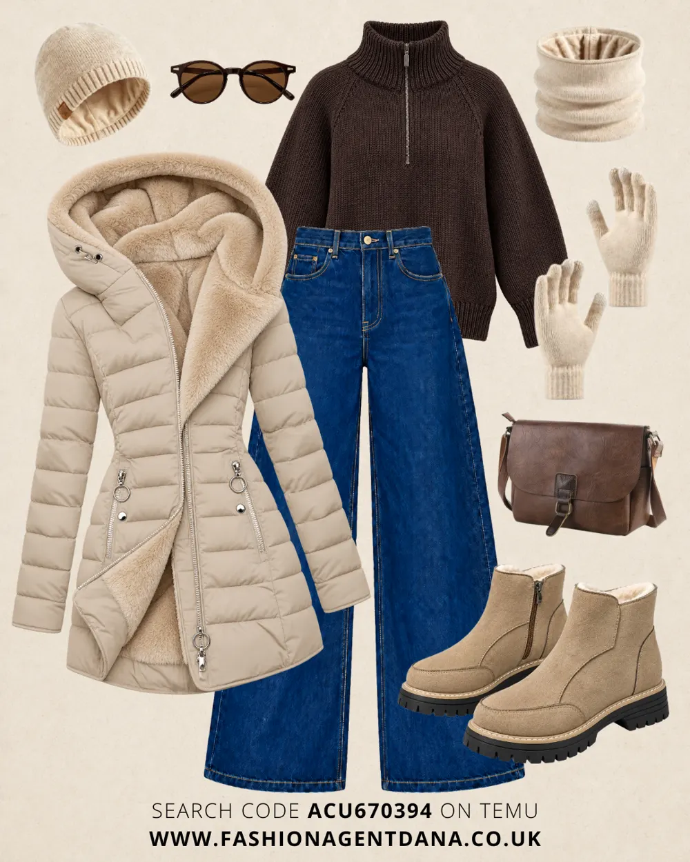 Stylish Cold Weather Look outfit collage