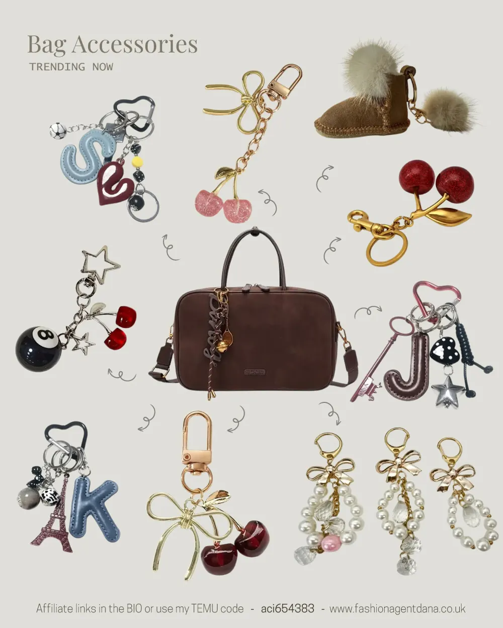 Bag Accessories Trend 2025 outfit collage