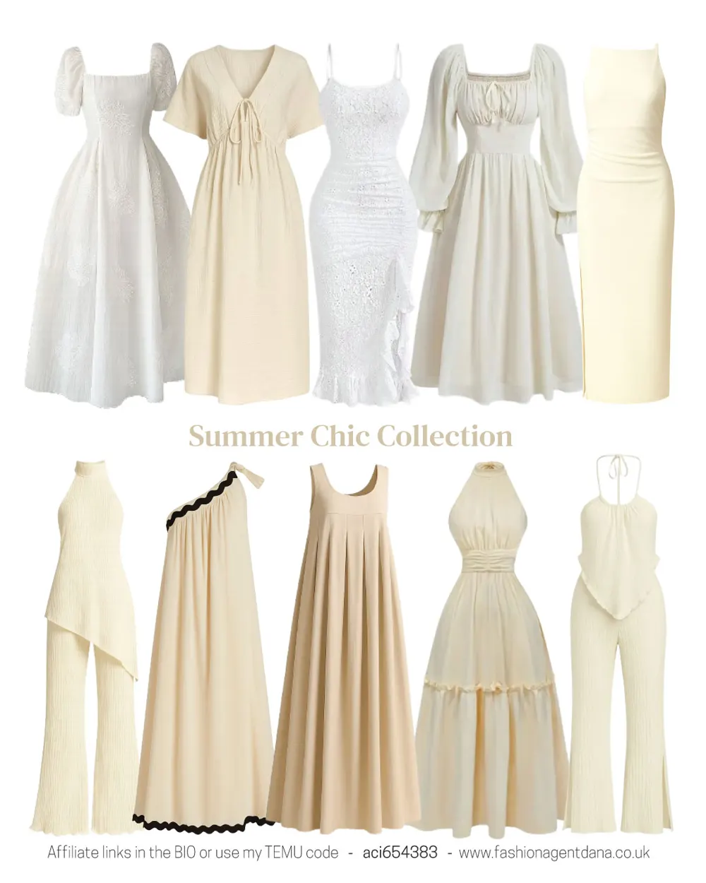 Summer Vibes outfit collage