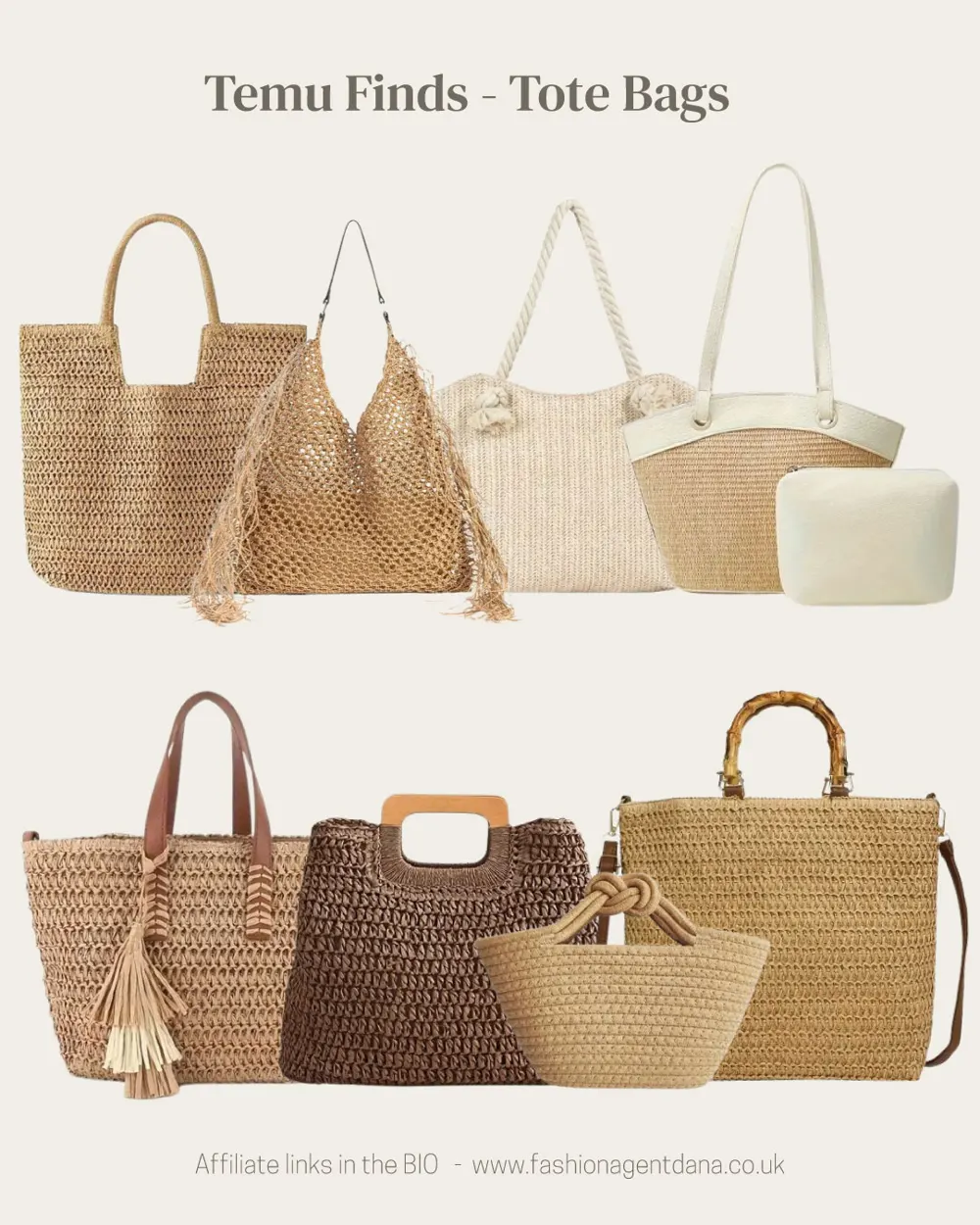 Tote Bags - S/S 2025 Trends outfit collage
