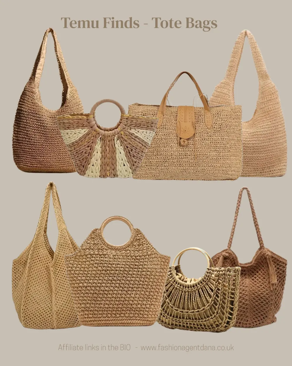 Tote Bags - S/S 2025 Trends outfit collage