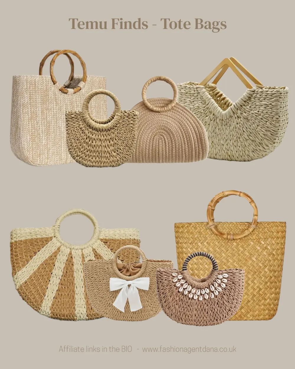 Tote Bags - S/S 2025 Trends outfit collage