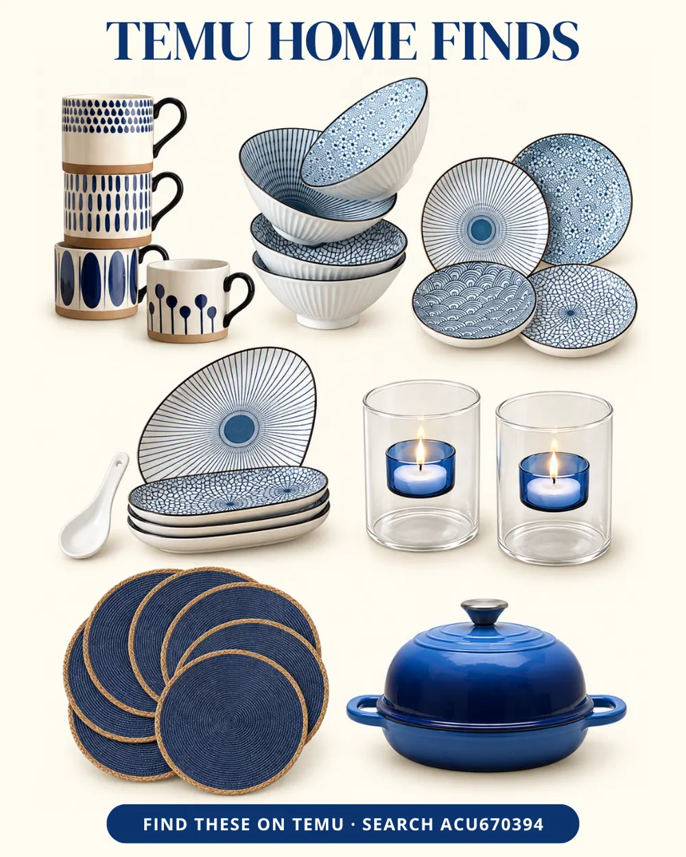 Temu Home Finds outfit collage