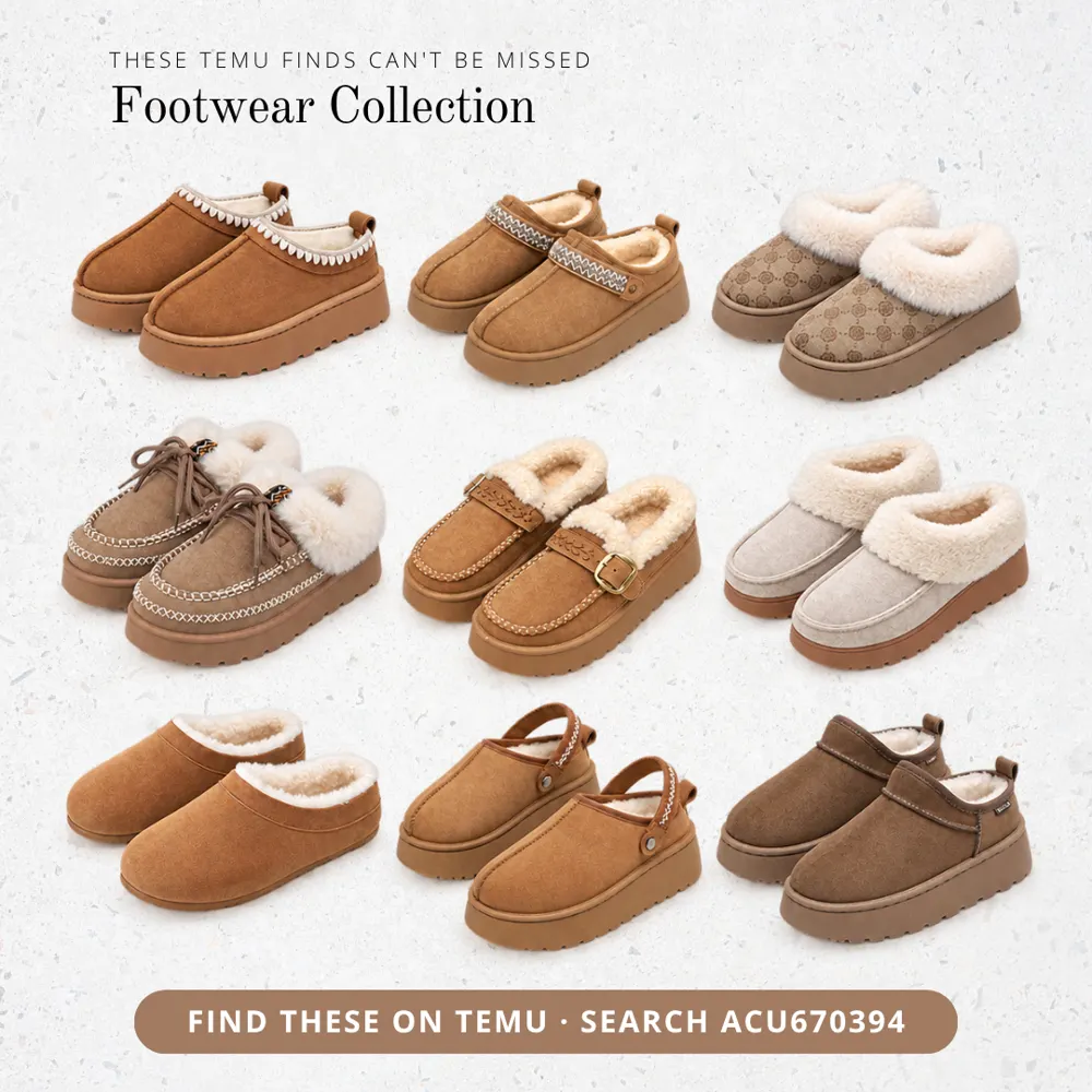 Cosy feet season outfit collage