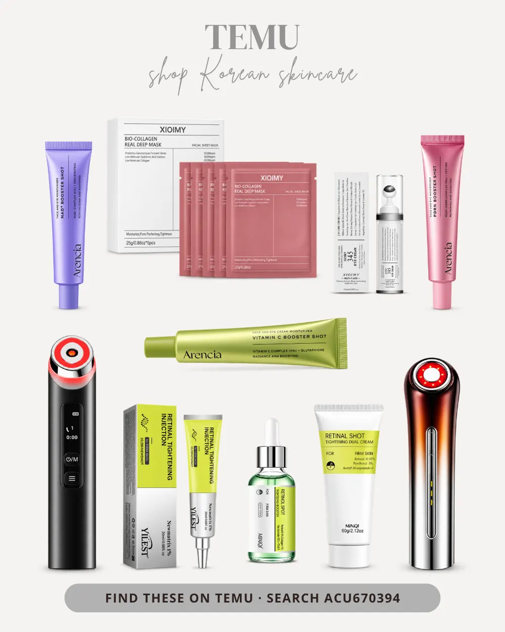 Korean Skincare outfit collage