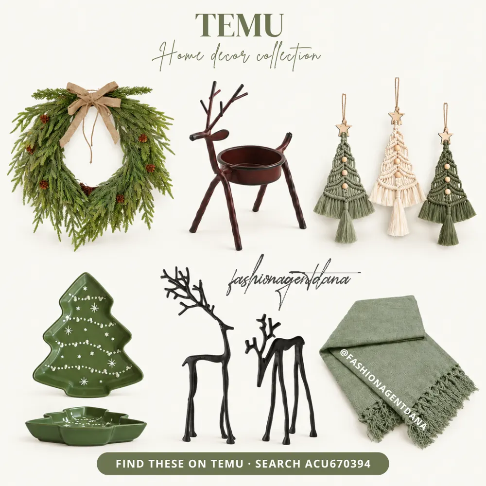 Temu Home Finds outfit collage