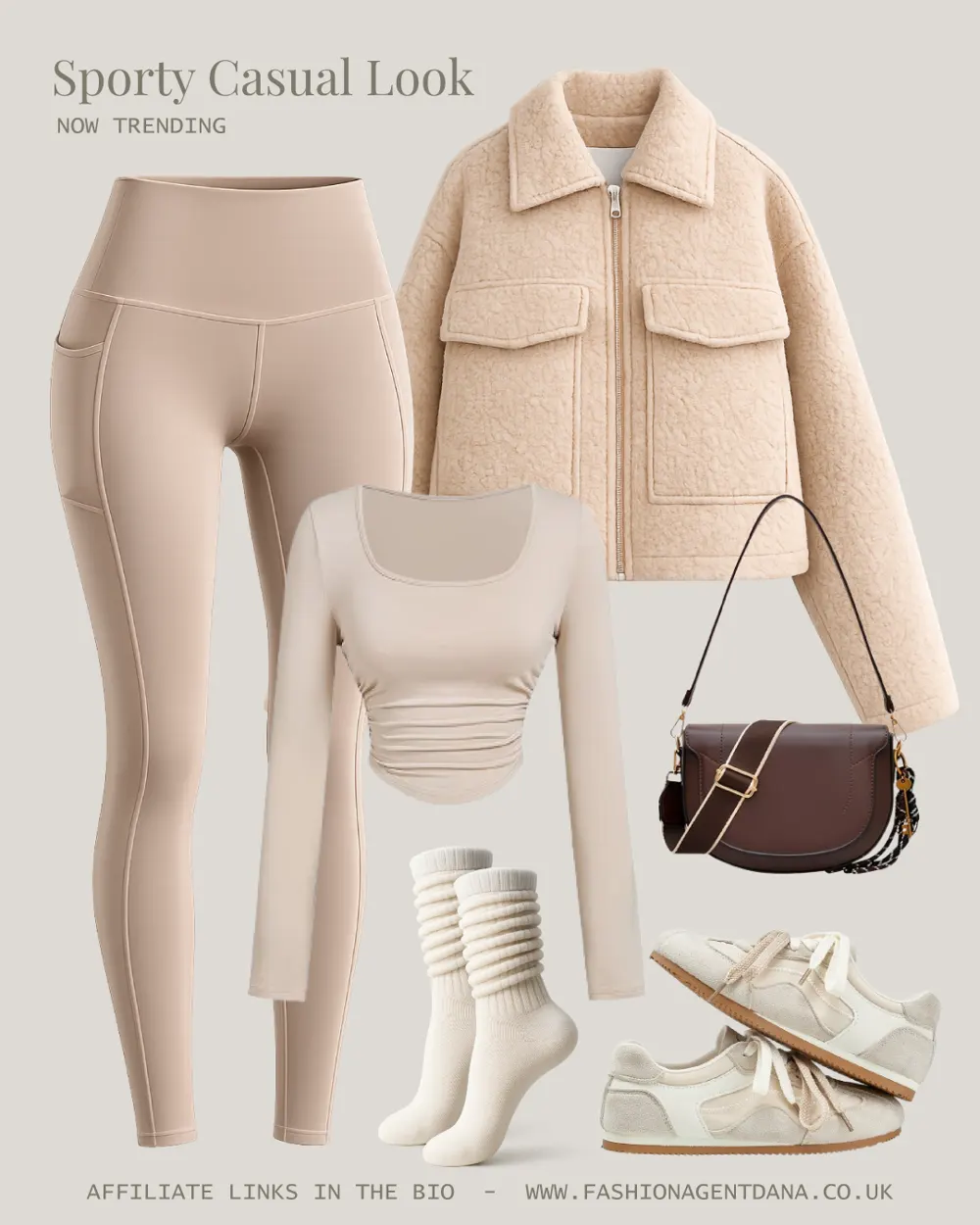 Spring sporty vibes outfit collage