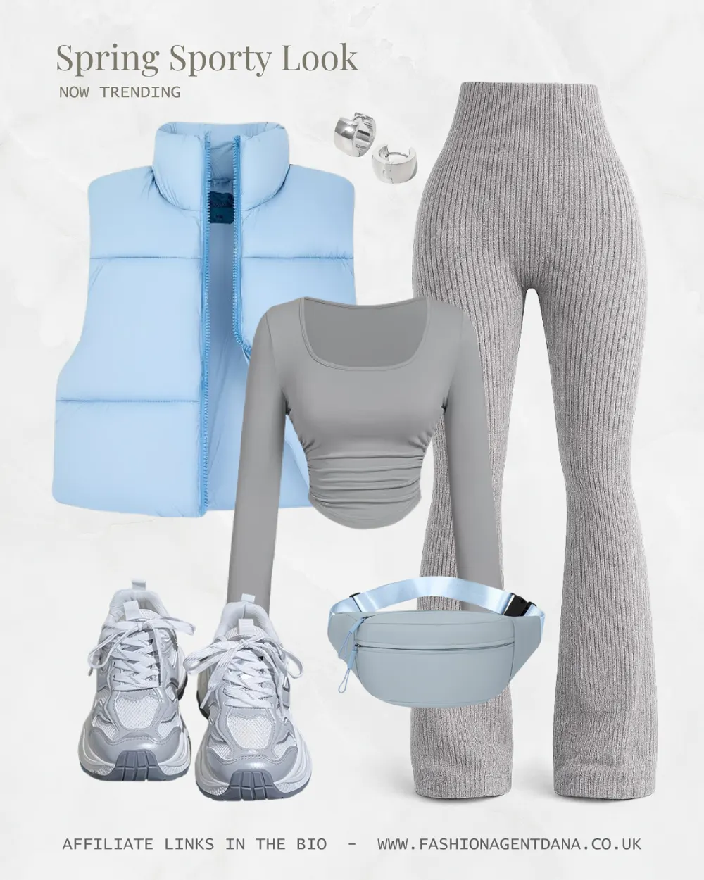 Spring sporty vibes outfit collage
