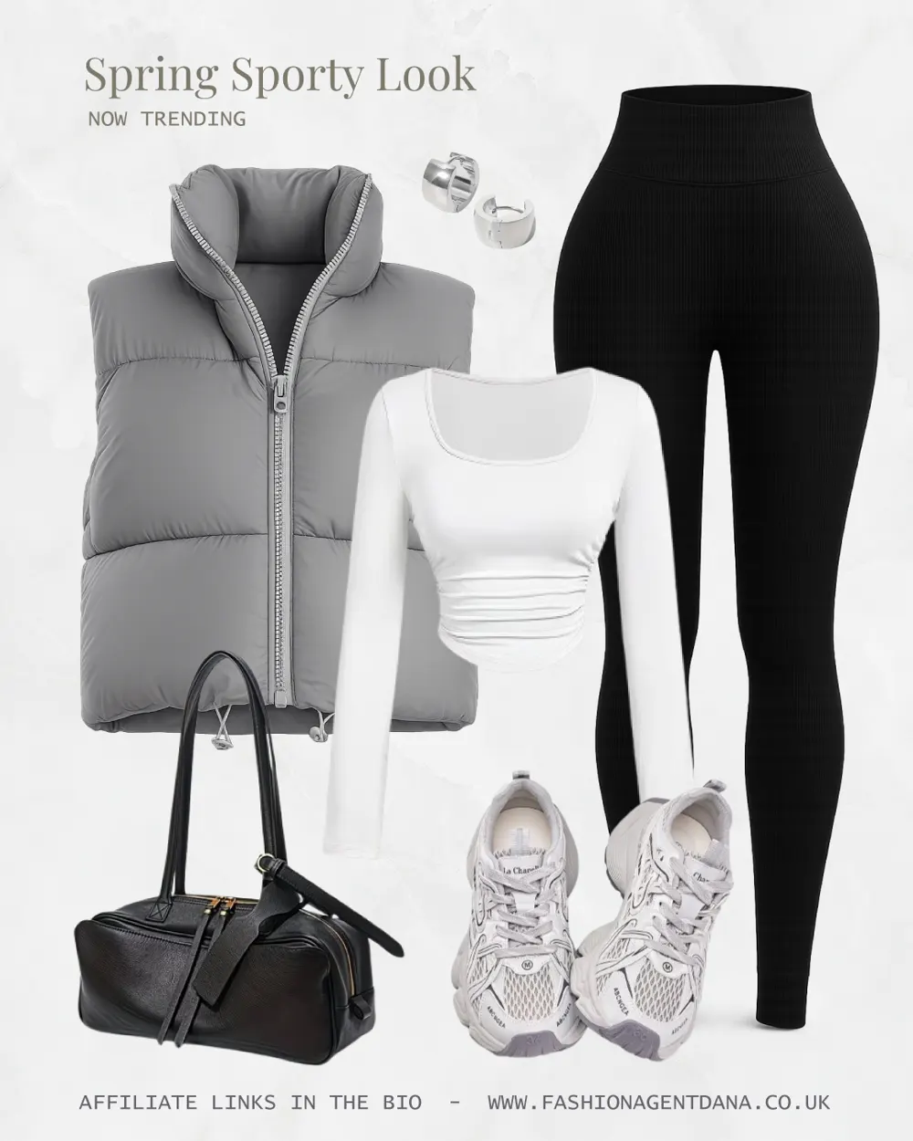Spring sporty vibes outfit collage