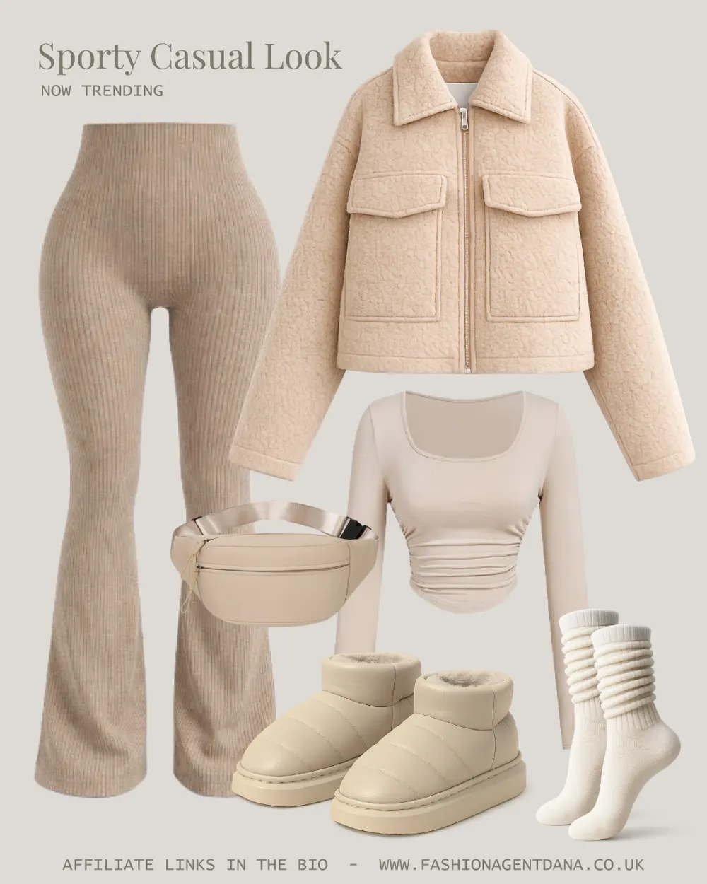 Spring sporty vibes outfit collage