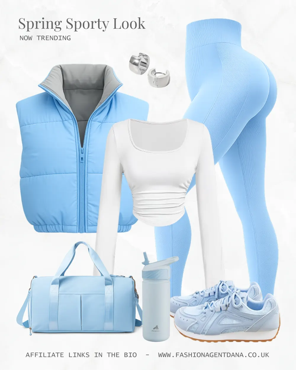 Spring sporty vibes outfit collage