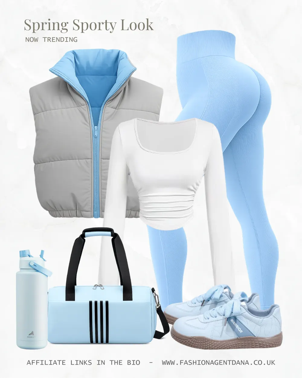 Spring sporty vibes outfit collage