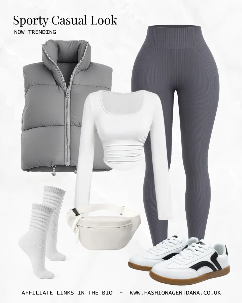 Spring sporty vibes outfit collage