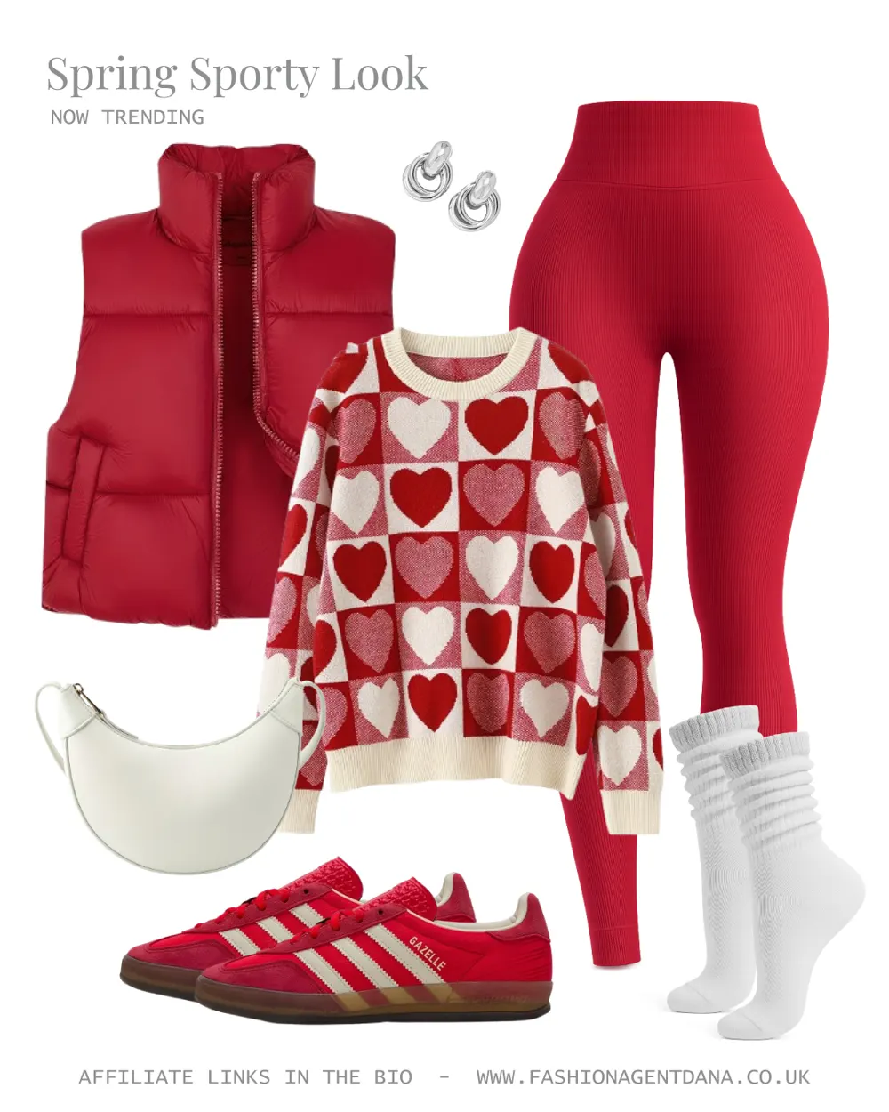 Spring sporty style outfit collage