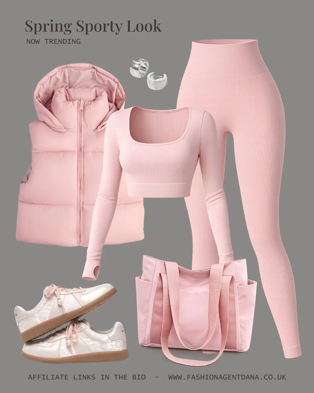 Spring sporty vibes outfit collage
