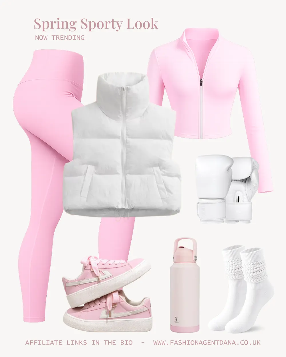 Spring sporty vibes outfit collage
