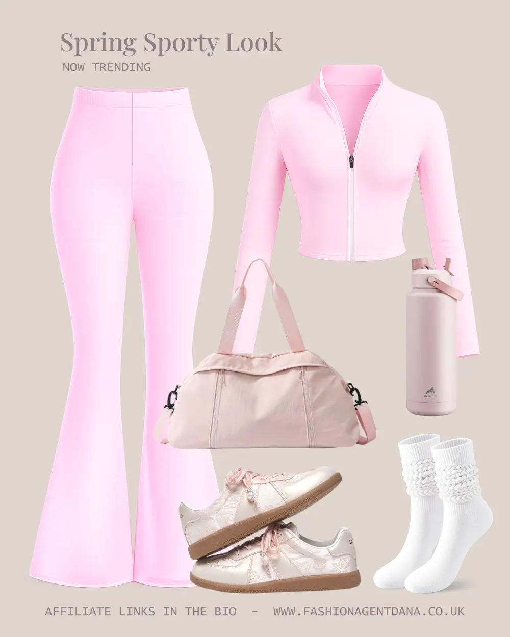 Spring sporty vibes outfit collage