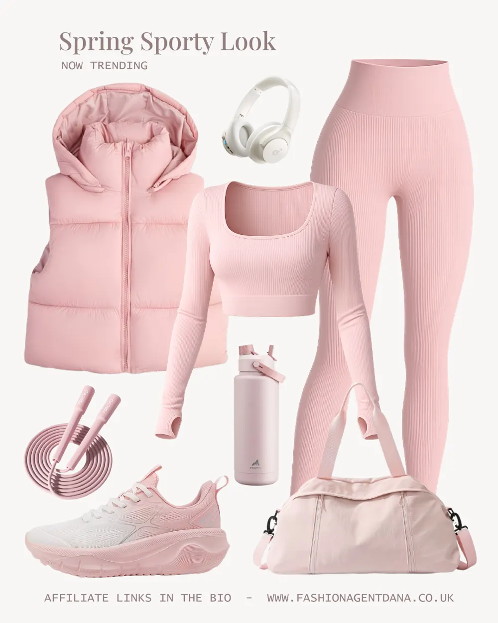 Spring sporty vibes outfit collage