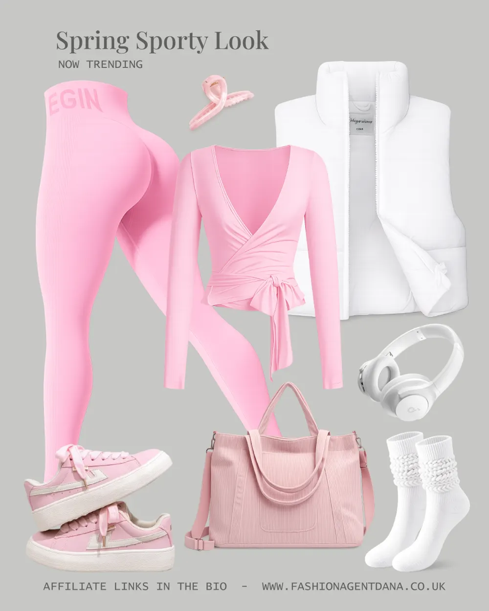 Spring sporty vibes outfit collage
