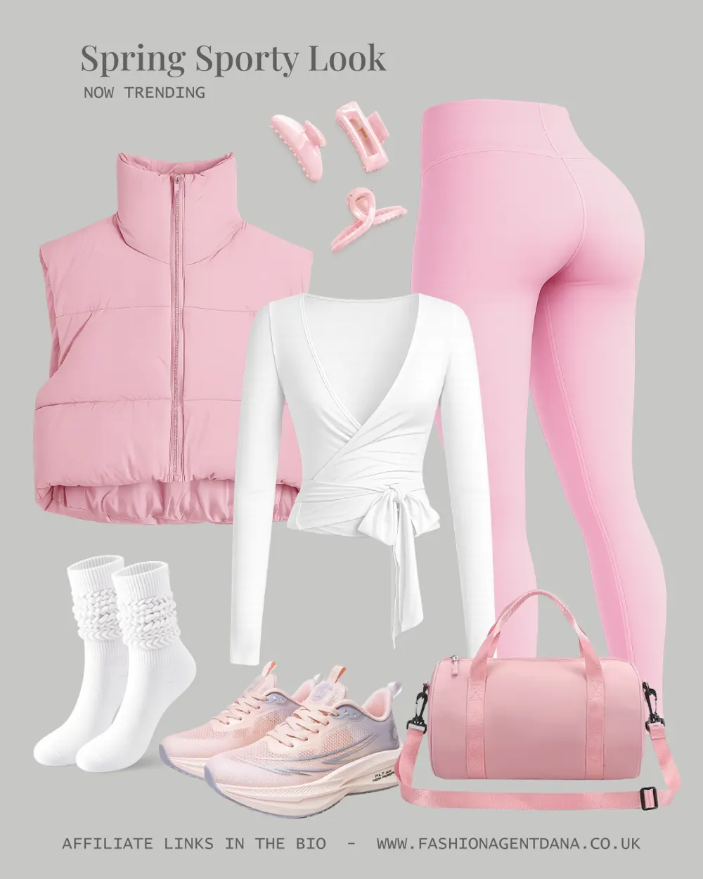 Spring sporty vibes outfit collage