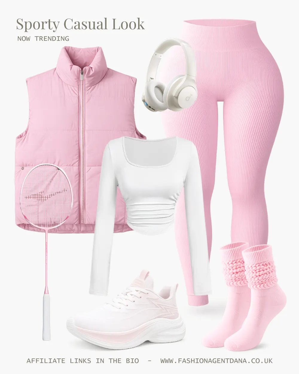 Spring sporty vibes outfit collage