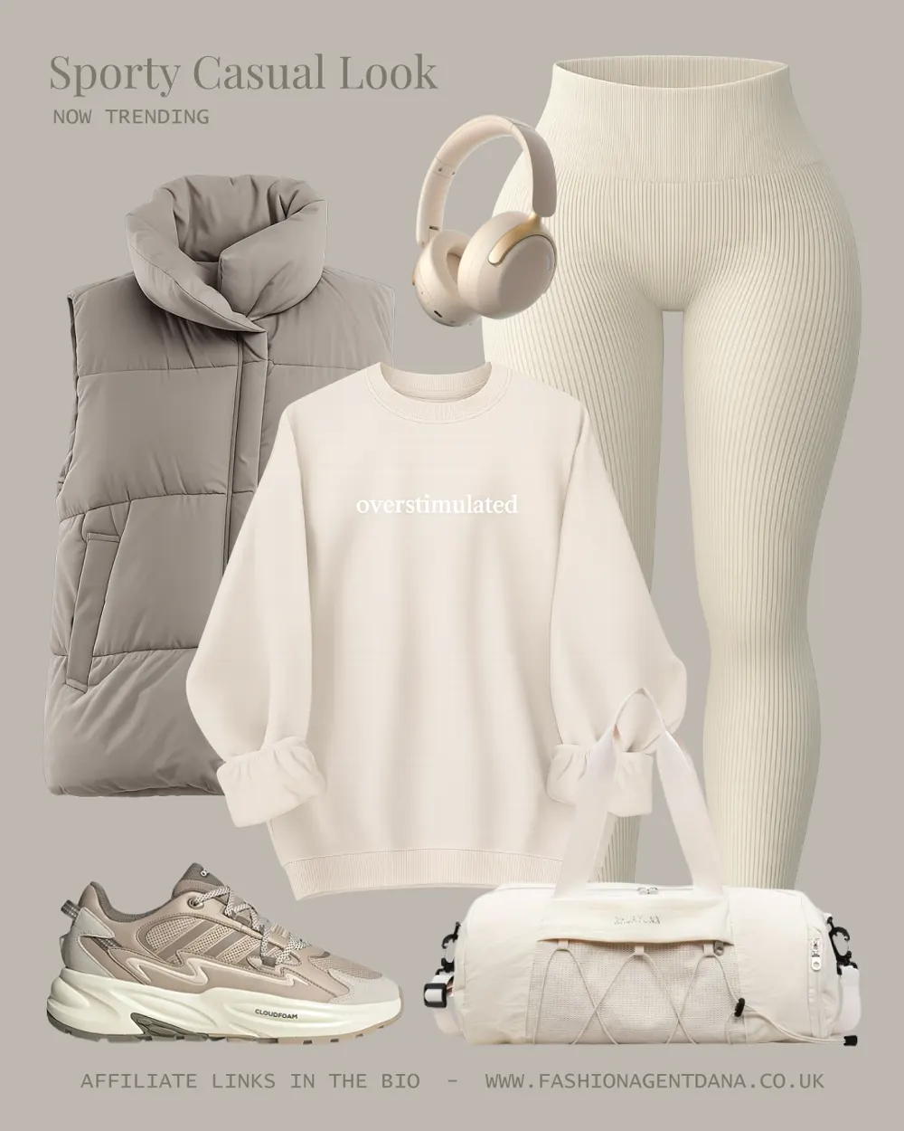 Spring sporty vibes outfit collage