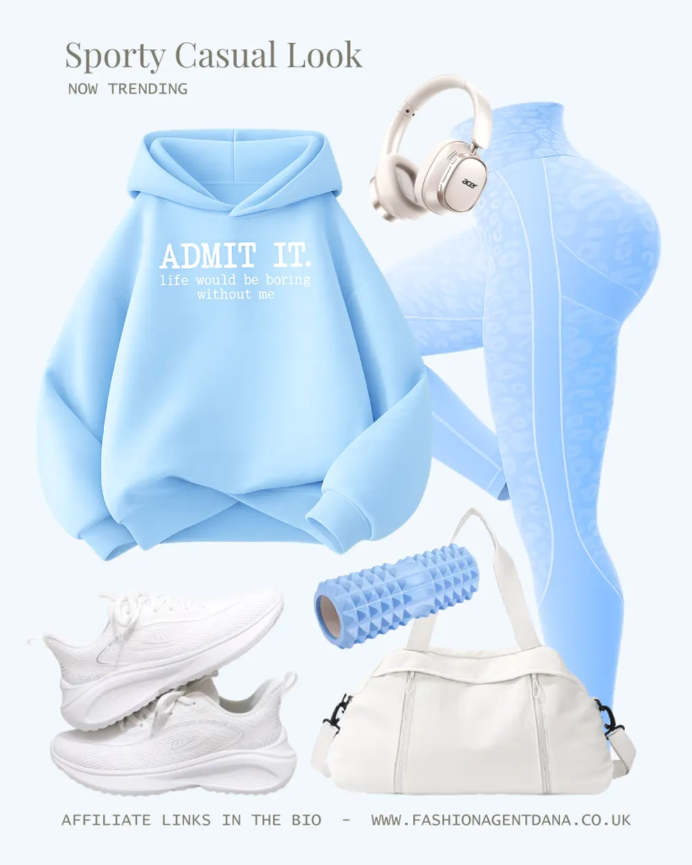 Spring sporty vibes outfit collage