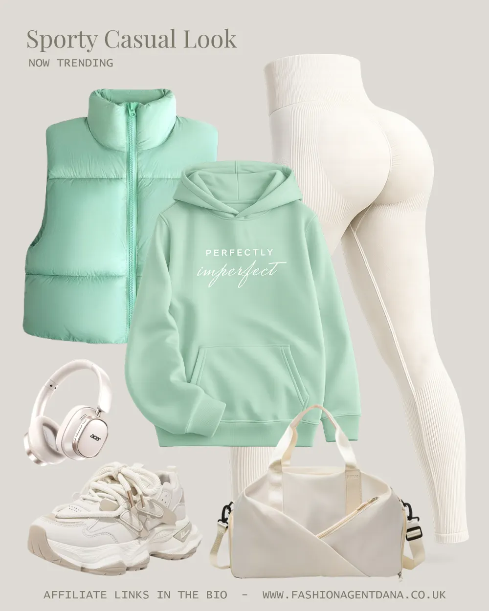 Spring sporty vibes outfit collage