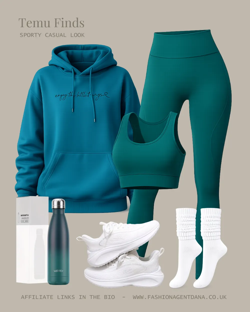 Spring sporty vibes outfit collage