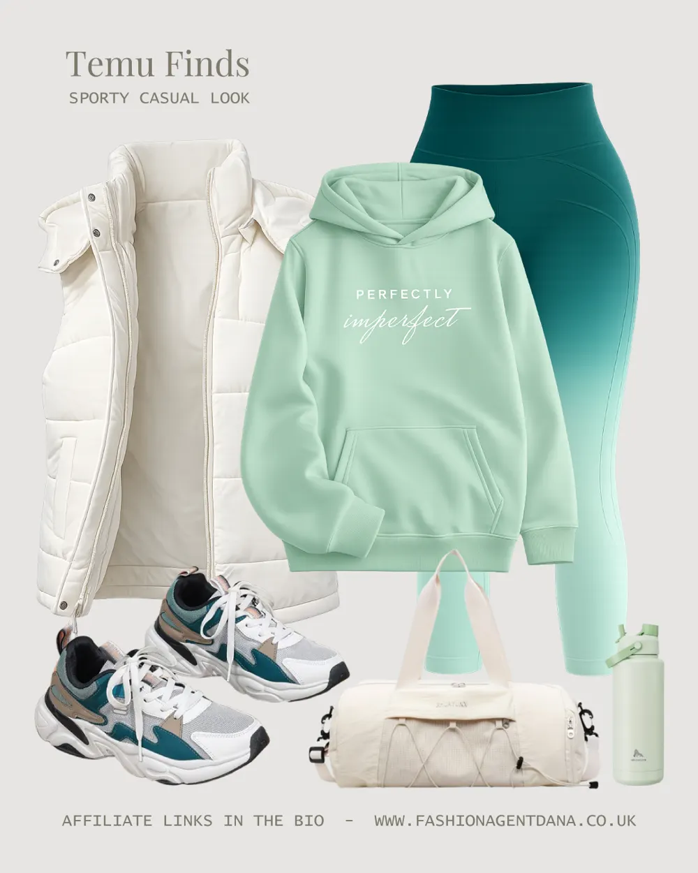 Spring sporty vibes outfit collage