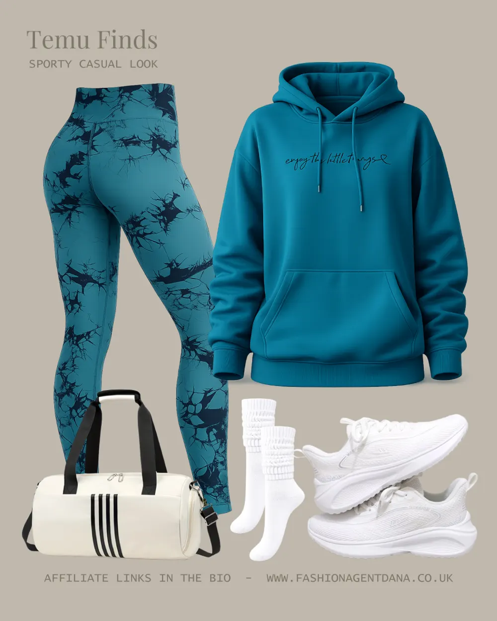 Spring sporty vibes outfit collage