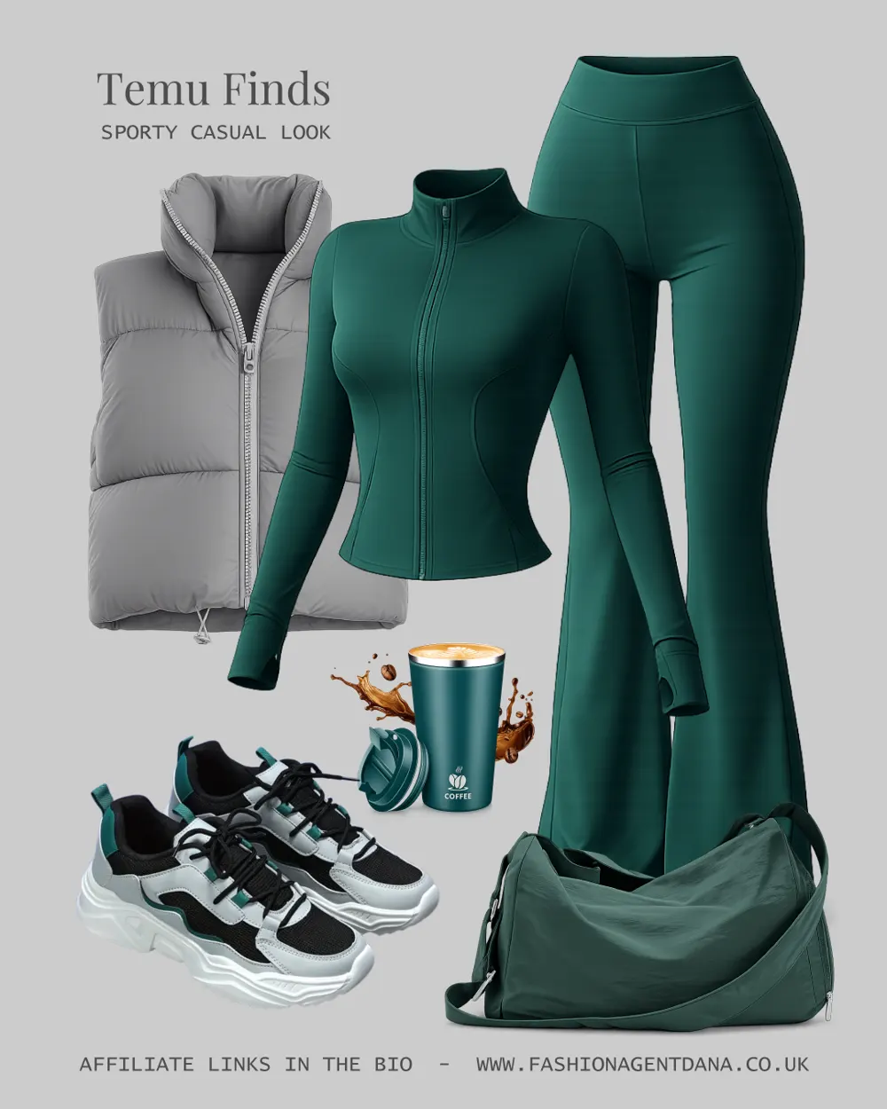 Spring sporty vibes outfit collage