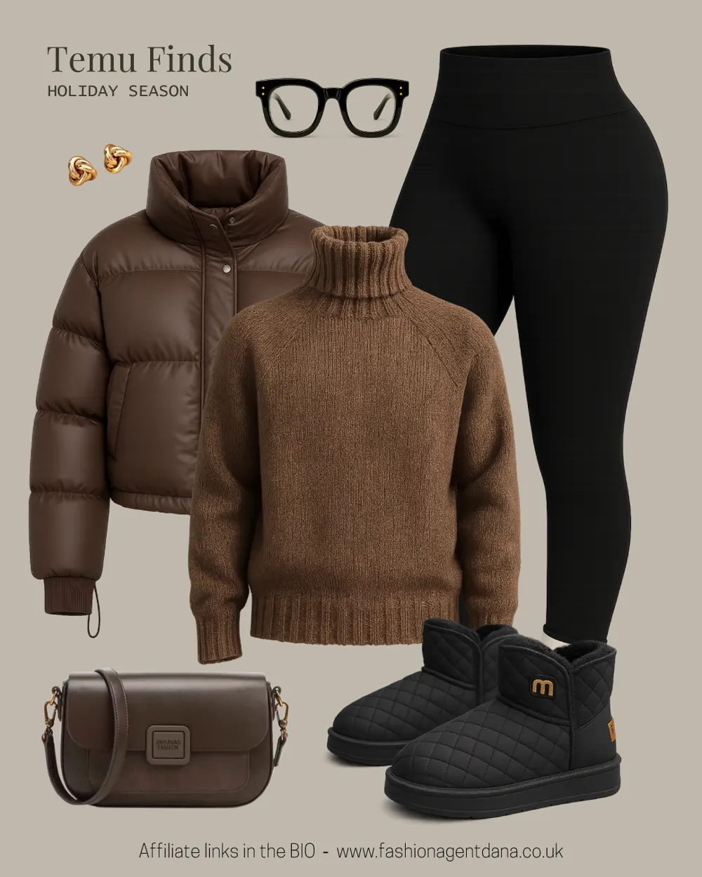 Holiday Vibes outfit collage