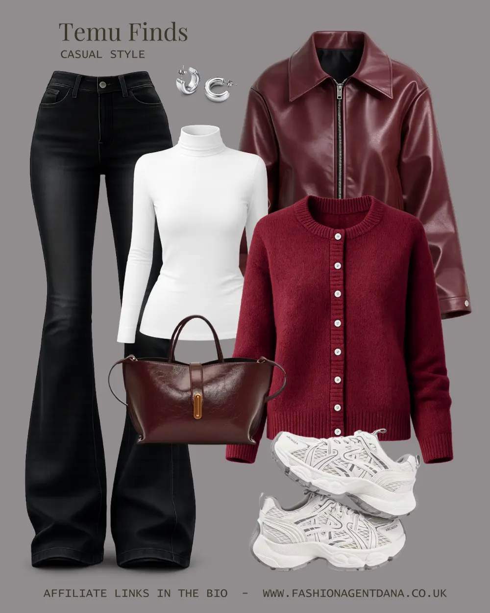 Spring cozy layering outfit collage