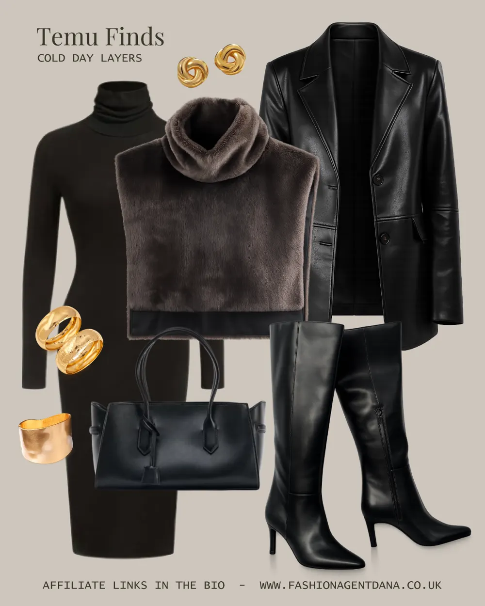 Spring cozy layering outfit collage