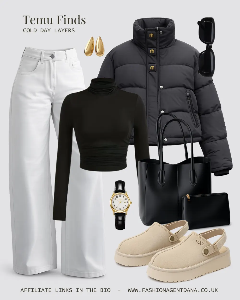 Spring cozy layering outfit collage