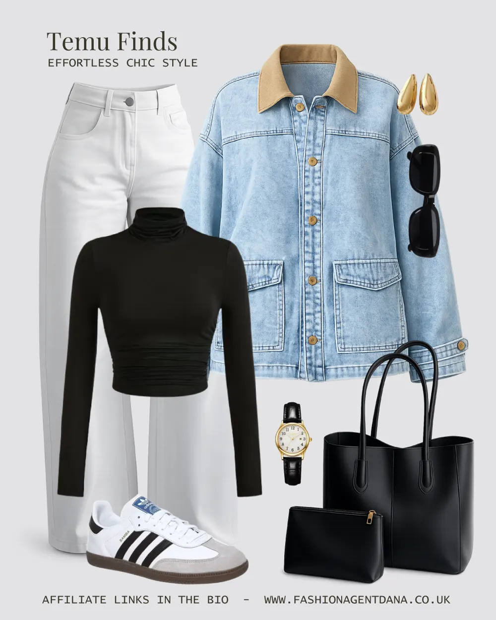 Effortless chic outfit collage
