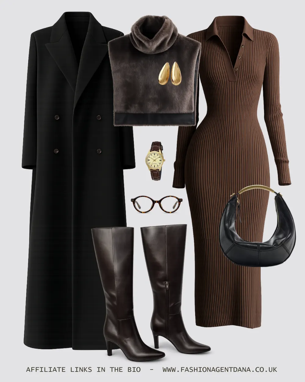Effortless chic style outfit collage