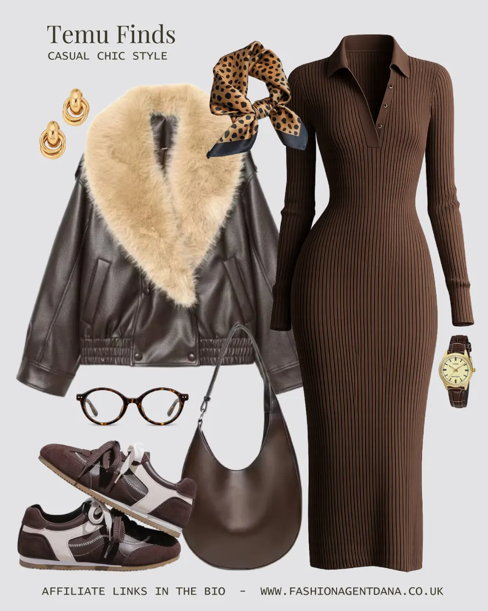 Effortless chic style outfit collage