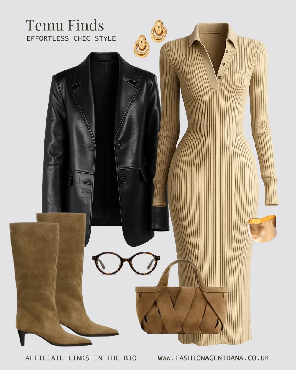 Effortless chic style outfit collage