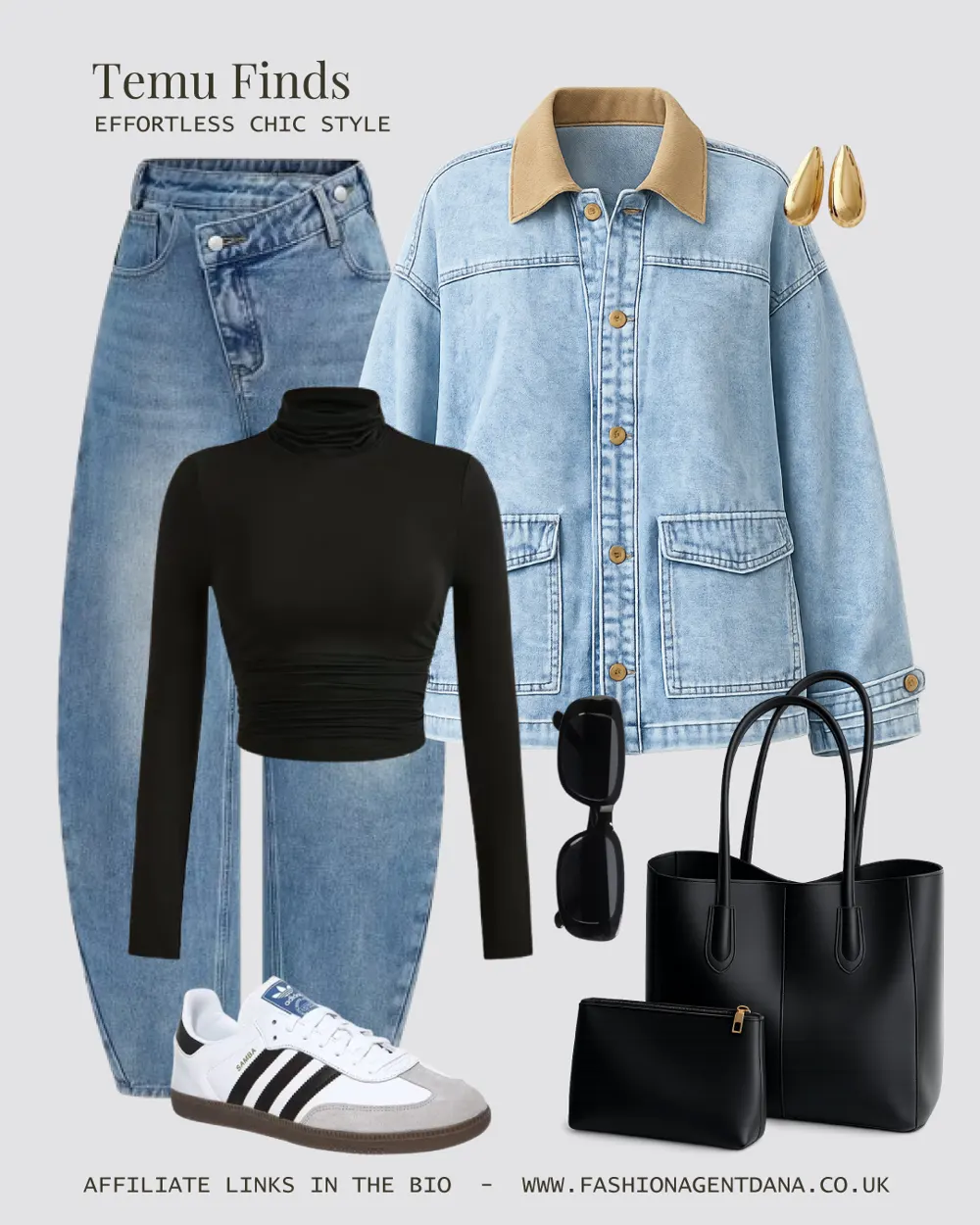 Effortless chic outfit collage