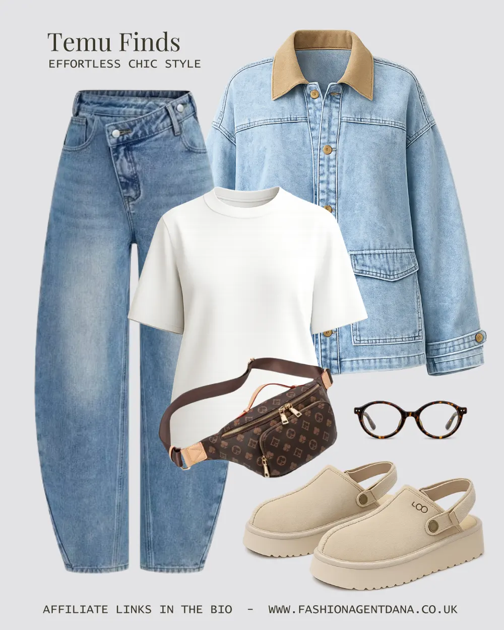 Casual chic outfit collage