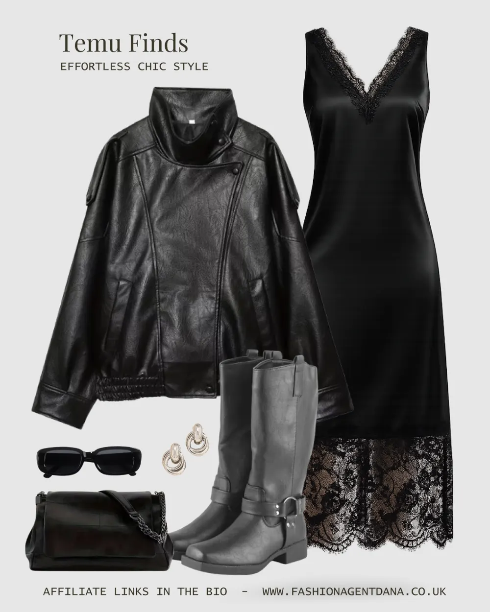 Effortless chic style outfit collage