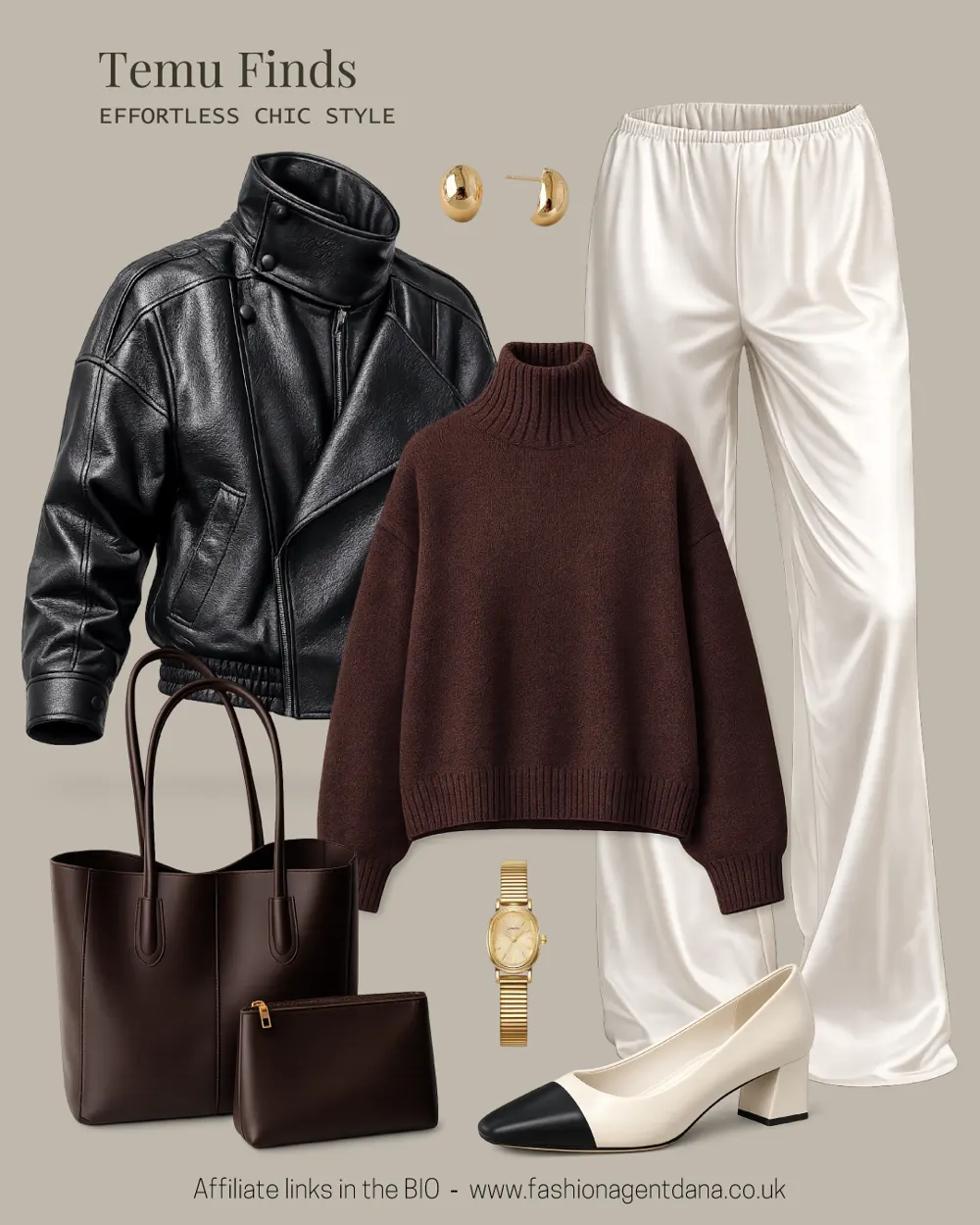 Effortless chic style outfit collage