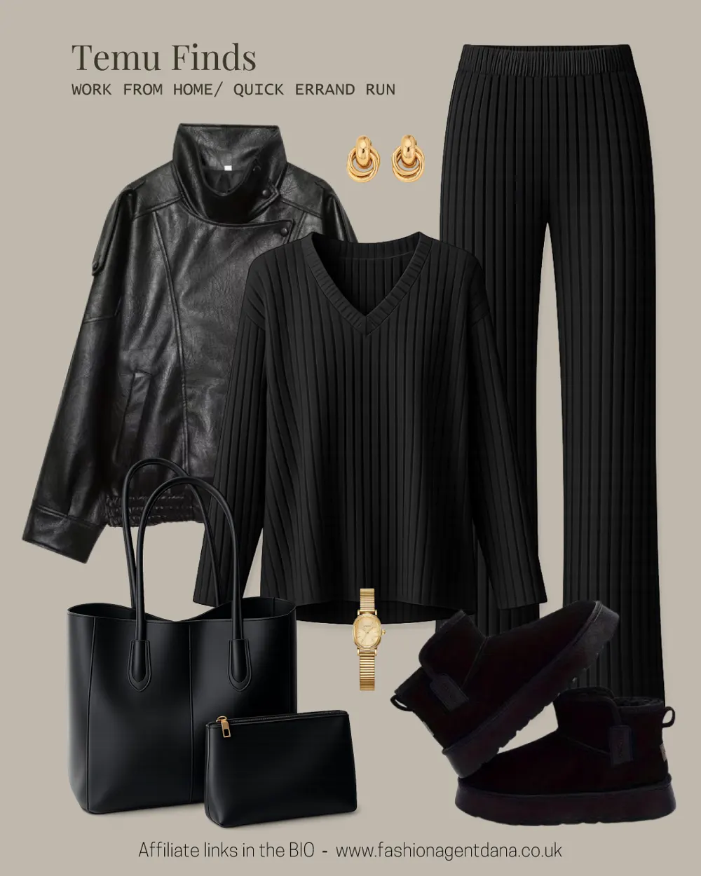 Errand run outfit collage