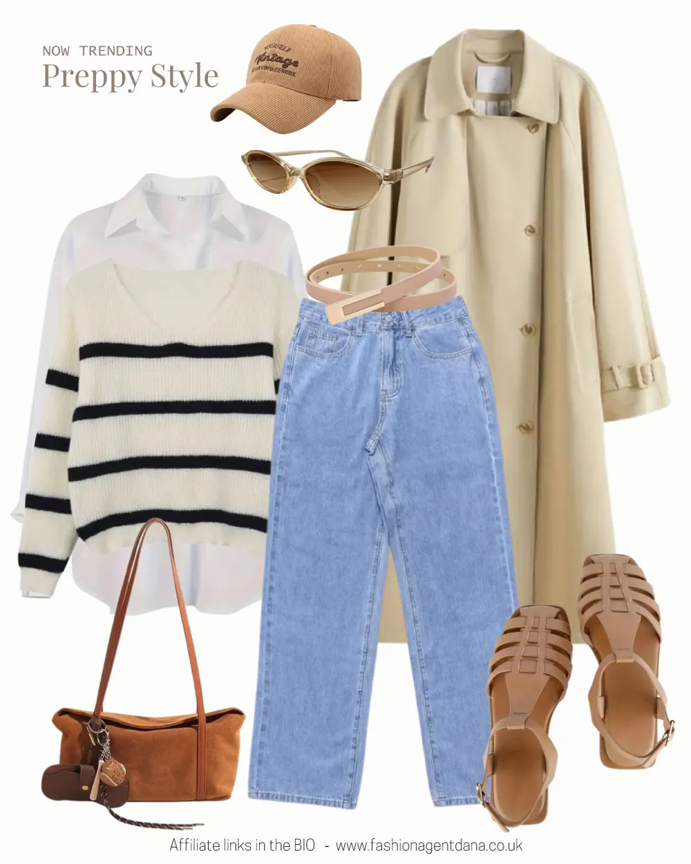 Preppy Style outfit collage