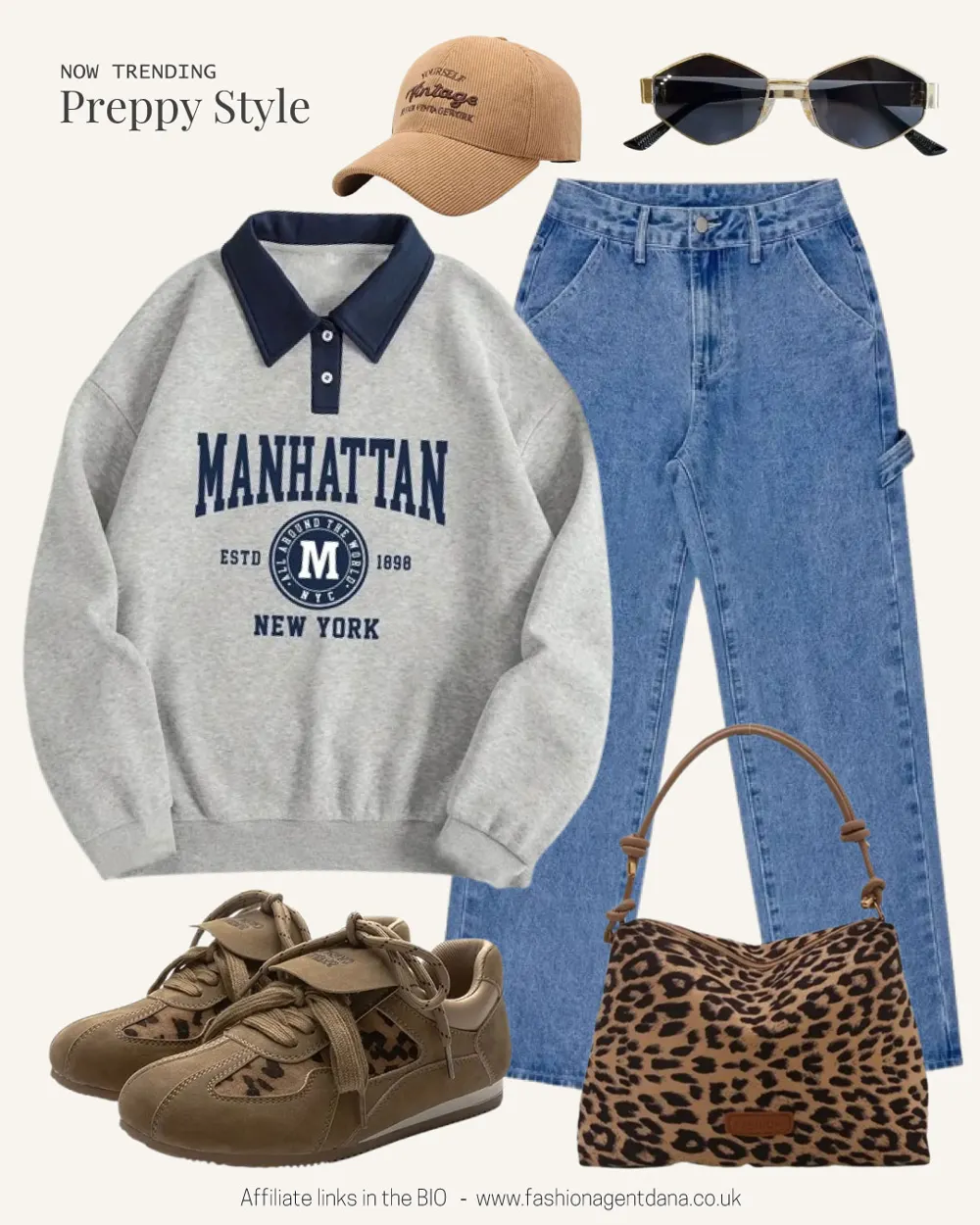 Preppy Style outfit collage