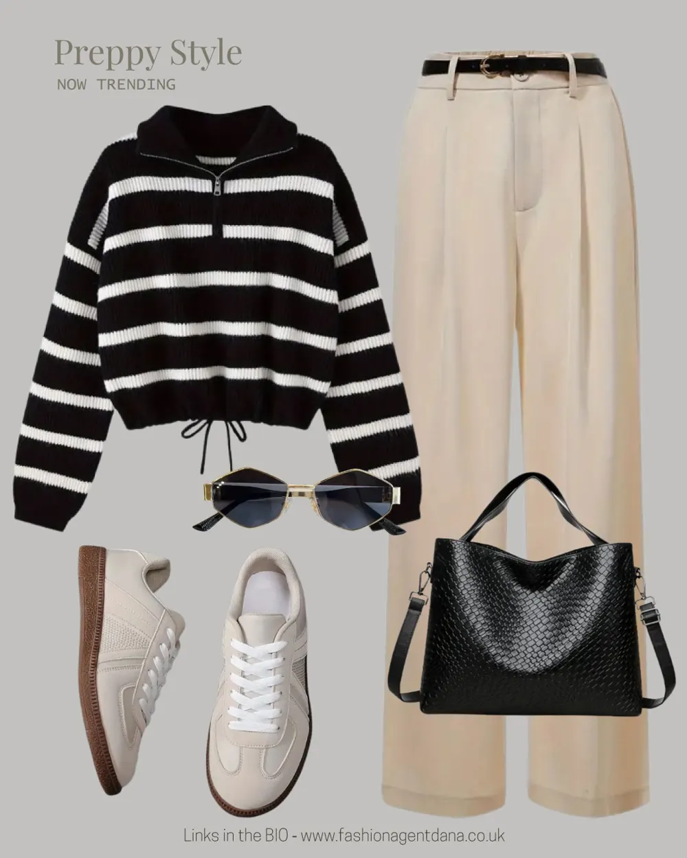 Preppy Style outfit collage