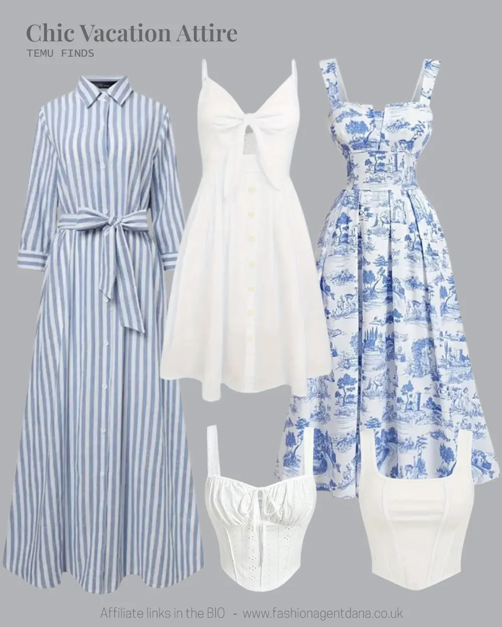 Chic Vacation Attire: Spring/Summer 2025 Trends outfit collage