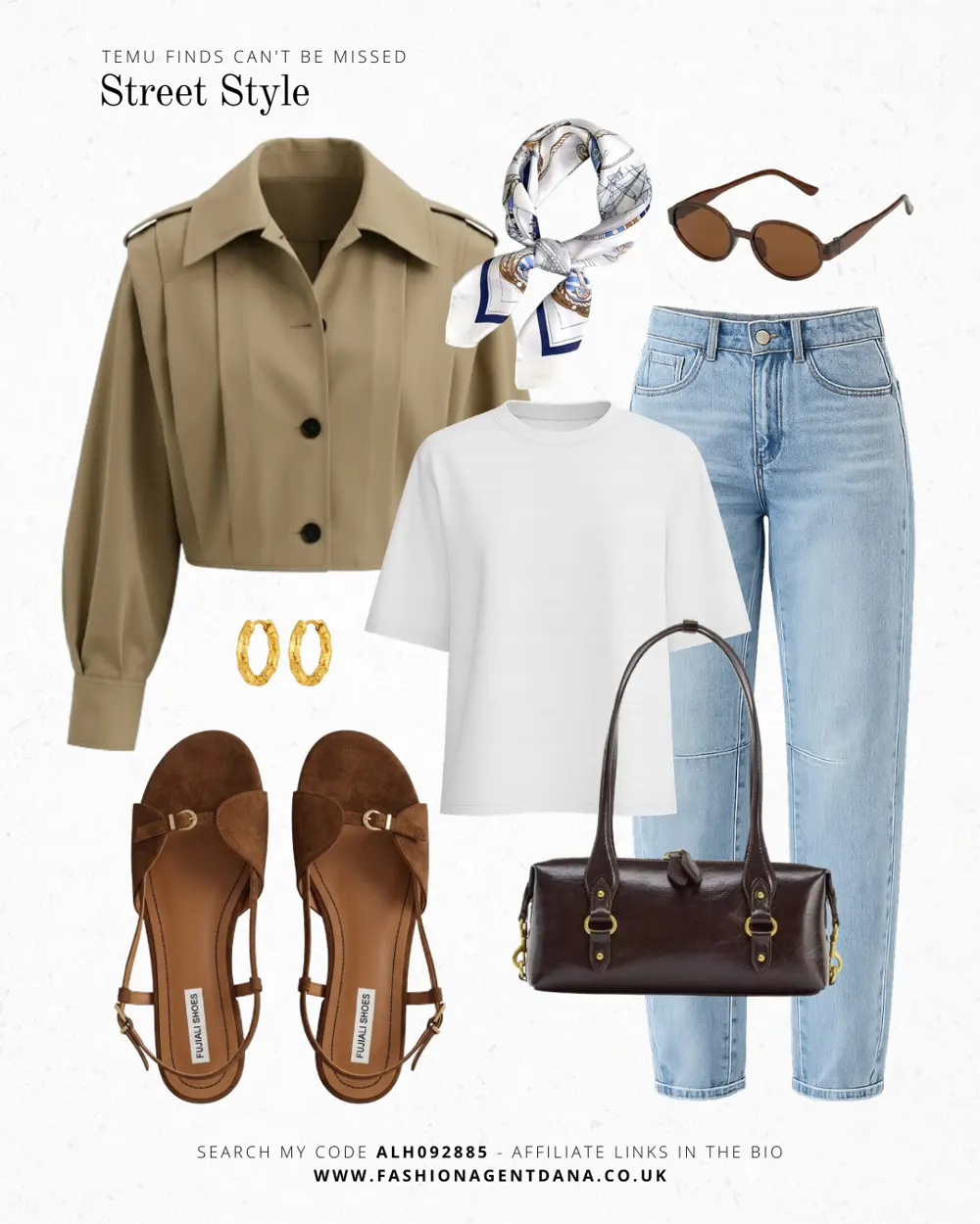 Street style outfit collage